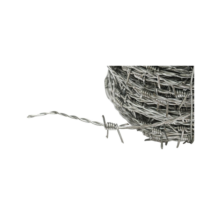 Rotolo di filo spinato zincato 100m,1.8 mm, distanza tra le punte 14cm, per recinzioni, Filo spinato zincato bobina