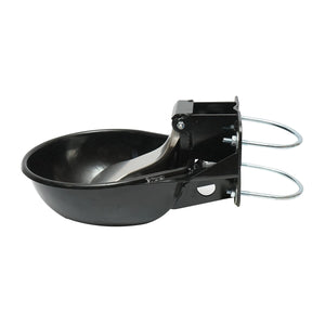 Abbeveratoio metallico 2,5L con linguetta in acciaio inox e accessori di fissaggio