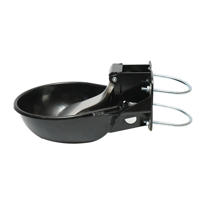 Abbeveratoio metallico 2,5L con linguetta in acciaio inox e accessori di fissaggio