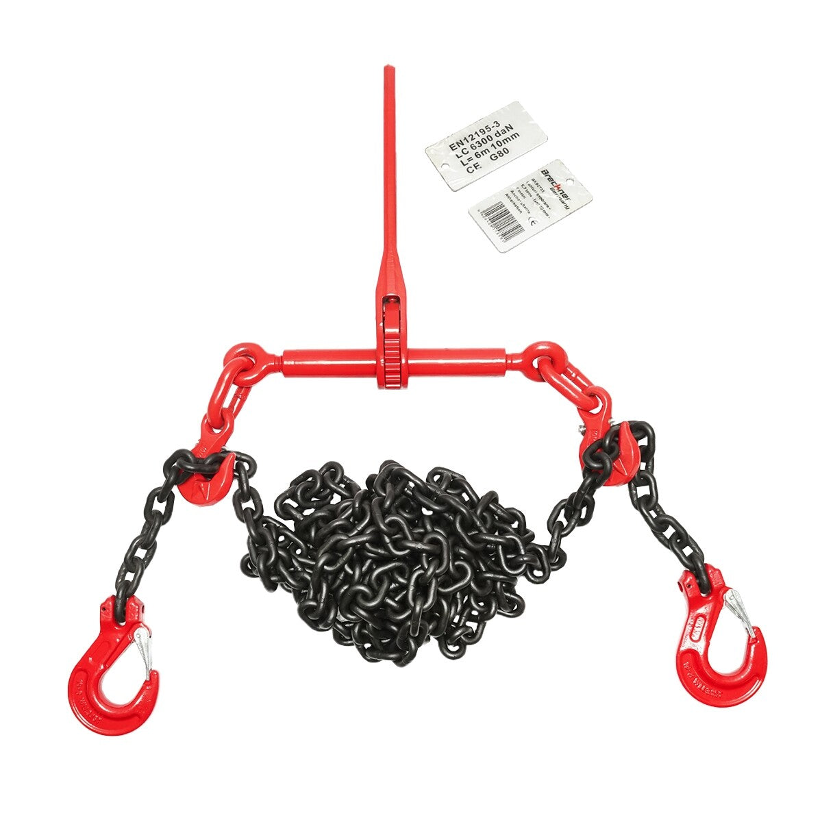 Catena di ancoraggio con tenditore a cricchetto, 6.3T, lunghezza 6m, spessore 10mm