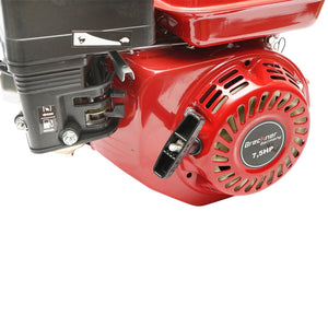Motore a Scoppio 7.5 CV, Motore a Benzina 4 Tempi 196cc con Albero cilindrico scanalato Ø 25 mm e, Avviamento a Strappo Breckner Germany