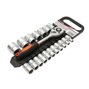 Set di chiavi a bussola da 18 pezzi con cricchetto da 1/2 pollici Breckner Germany