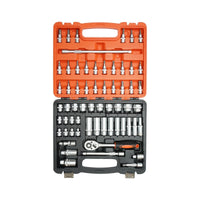 Set di Chiavi a Bussola con Cricchetto 61 Pezzi, Custodia Portatile, Set Chiavi con Cricchetto Bussola Cacciavite 61 pezzi Breckner Germany