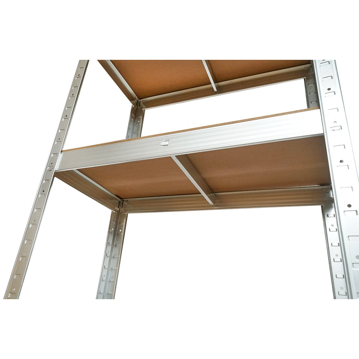 Scaffale Metallico con 5 Ripiani in MDF, 170x80x30 cm, Montaggio Senza Viti