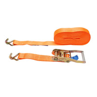 Cinghia di ancoraggio merci 15m x 50mm 5T, Cinghia a cricchetto e gancio