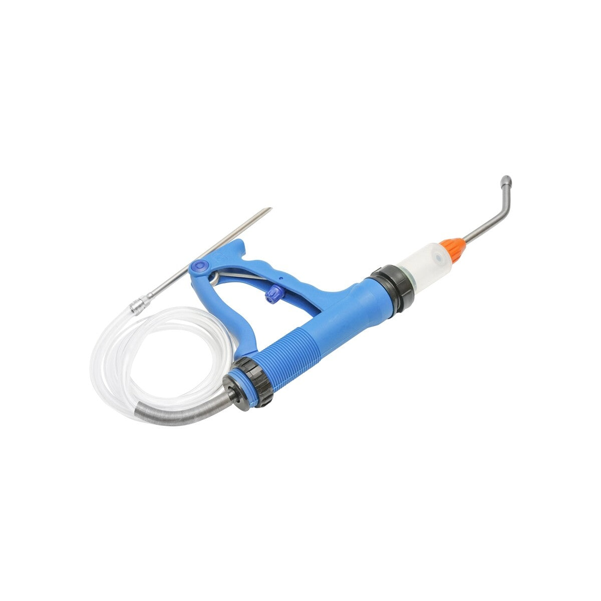 Siringa Continua Dosatore da 20 ml per Animali, Siringa Automatica, Tubo da 800 mm, Punta di Irrigazione da 100 mm, Plastica e Nylon