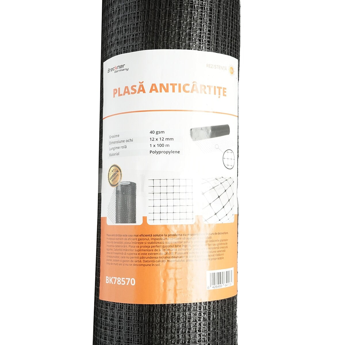 Rete anti-talpa 40g, 1x100m, 12x12mm, rete anti talpa, protezione per talpe