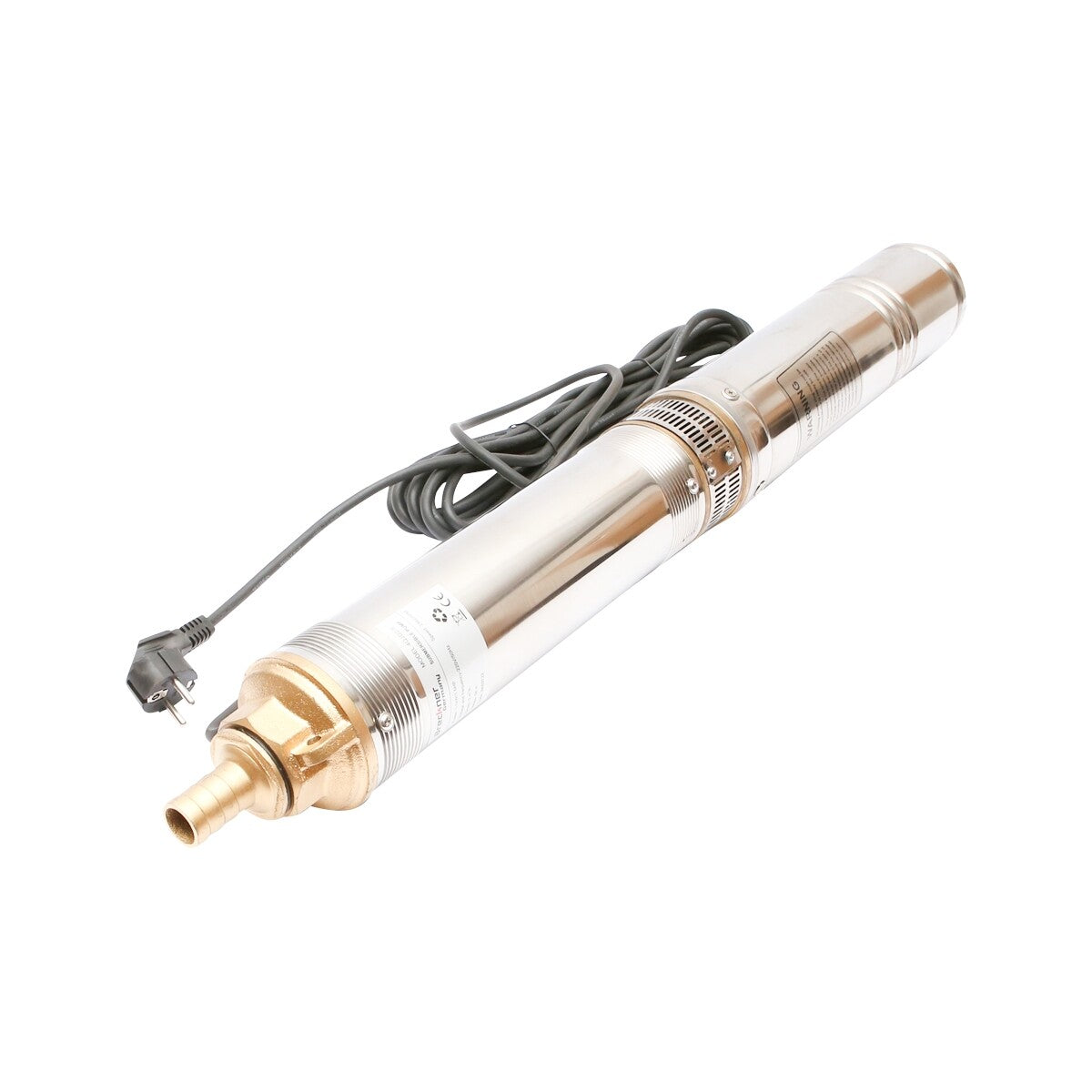 Pompa sommersa per acqua, 1,1 kW, 220 V, 100 L/min, 48 m, Acciaio inossidabile, Ø 95 mm Pompa 1100 W