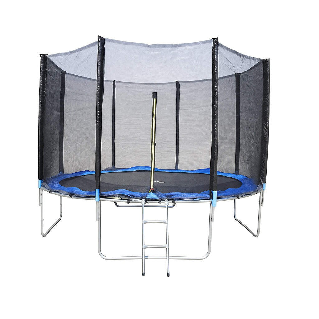 Trampolino 366 cm con scaletta e rete laterale, max 150 kg, Breckner Germany
