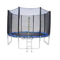 Trampolino 366 cm con scaletta e rete laterale, max 150 kg, Breckner Germany