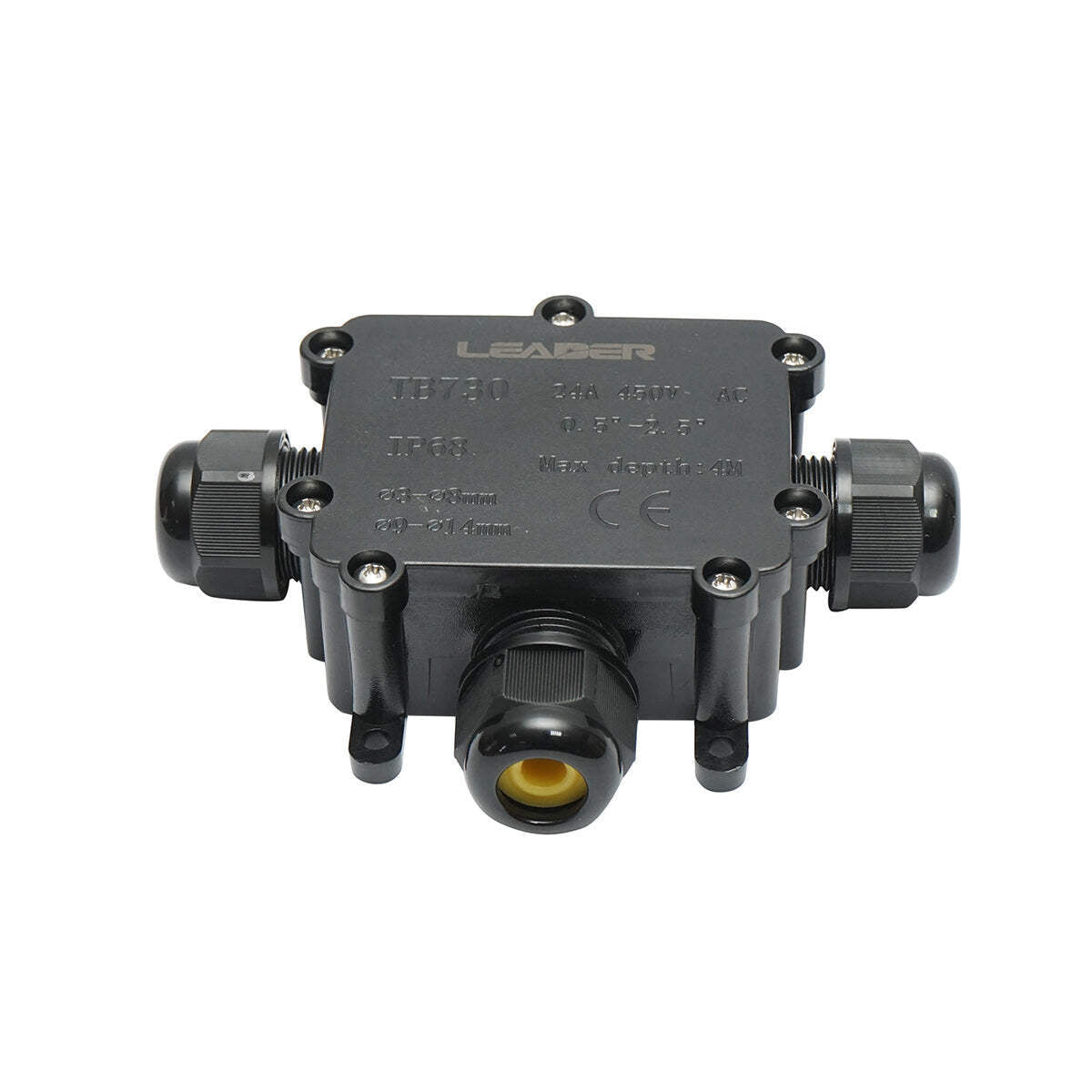 Scatola di derivazione stagna 24A 450V AC, 3 vie 3-14mm IP68 Leader