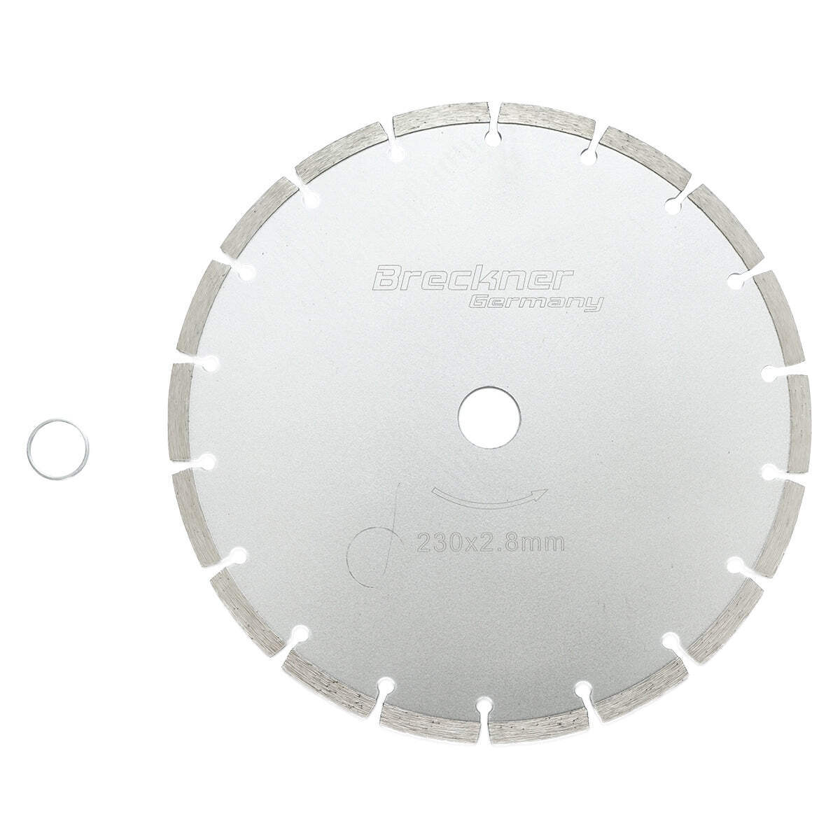 Disco diamantato segmentato 230x2.8mm per taglio a secco di calcestruzzo e ceramica Breckner Germany