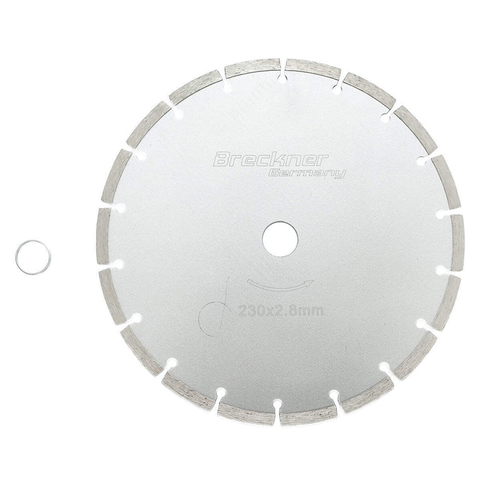 Disco diamantato segmentato 230x2.8mm per taglio a secco di calcestruzzo e ceramica Breckner Germany