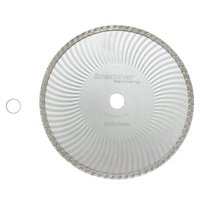 Disco diamantato continuo 230x3mm per taglio a umido/a secco di calcestruzzo e ceramica Breckner Germany