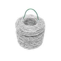 Rotolo di filo spinato zincato 250m,1.8 mm, distanza tra le punte 11-14cm, per recinzioni, Filo spinato zincato bobina