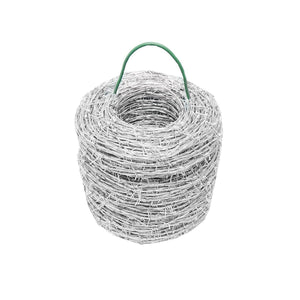 Rotolo di filo spinato zincato 250m,1.8 mm, distanza tra le punte 11-14cm, per recinzioni, Filo spinato zincato bobina