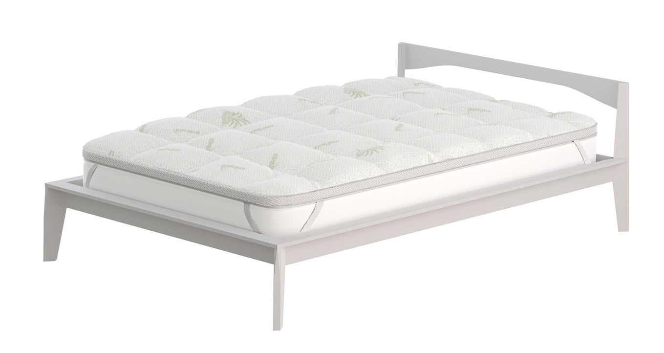 Topper Matrimoniale Trapuntato 800 gr/mq con Elastici Wellness Aloe