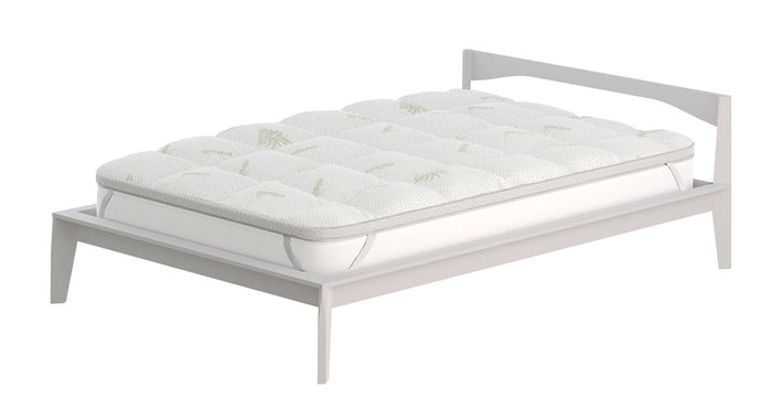 Topper Matrimoniale Trapuntato 800 gr/mq con Elastici Wellness Aloe