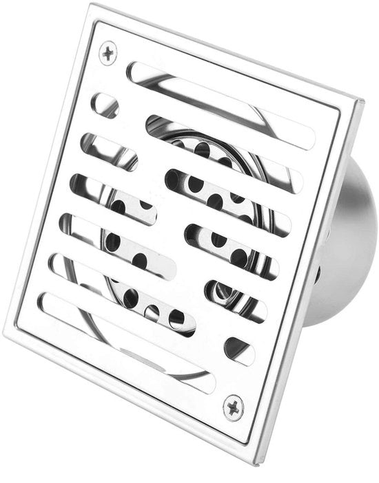 Douchi Raccordo in Acciaio Inox - 110x110mm - Anti-odore - Cattura Capelli - Duraturo in Acciaio Inossidabile