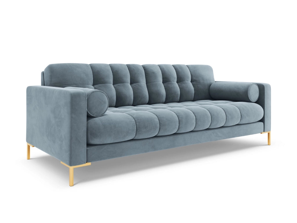 Cosmopolitan Design - Divano "Bali" 3 posti in velluto azzurro 