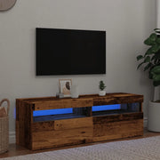 Mobile Porta TV con LED Legno Antico 120x35x40 cm Multistrato 856305