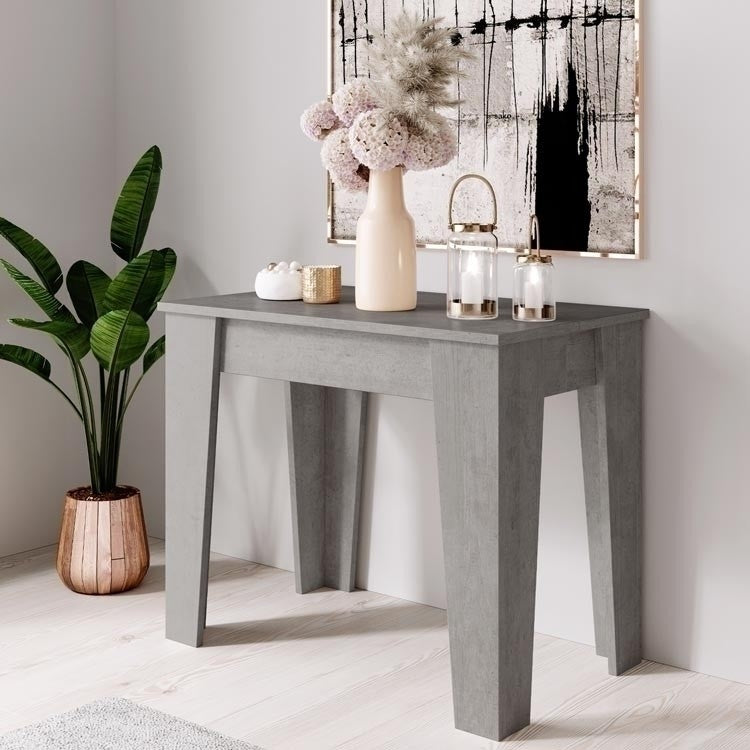 CONSOLLE A SPILLO 53/305X90XH75CM CEMENTO