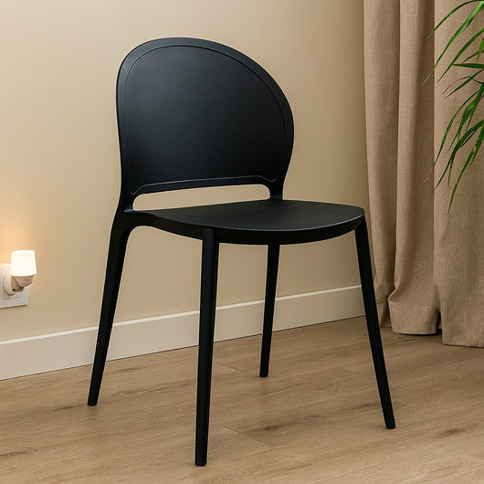 SEDIA INES 54X48XH81CM NERA.