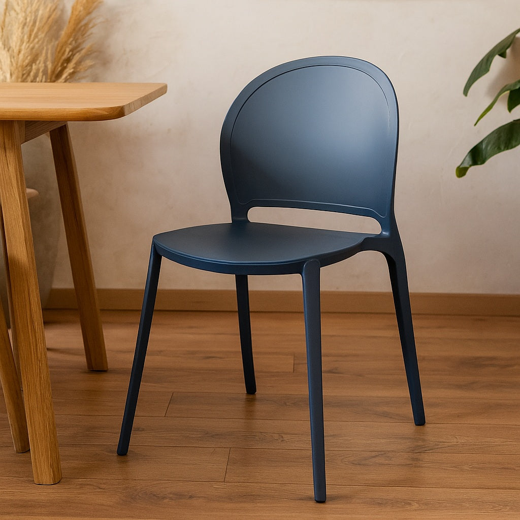 SEDIA INES 54X48XH81CM BLU.