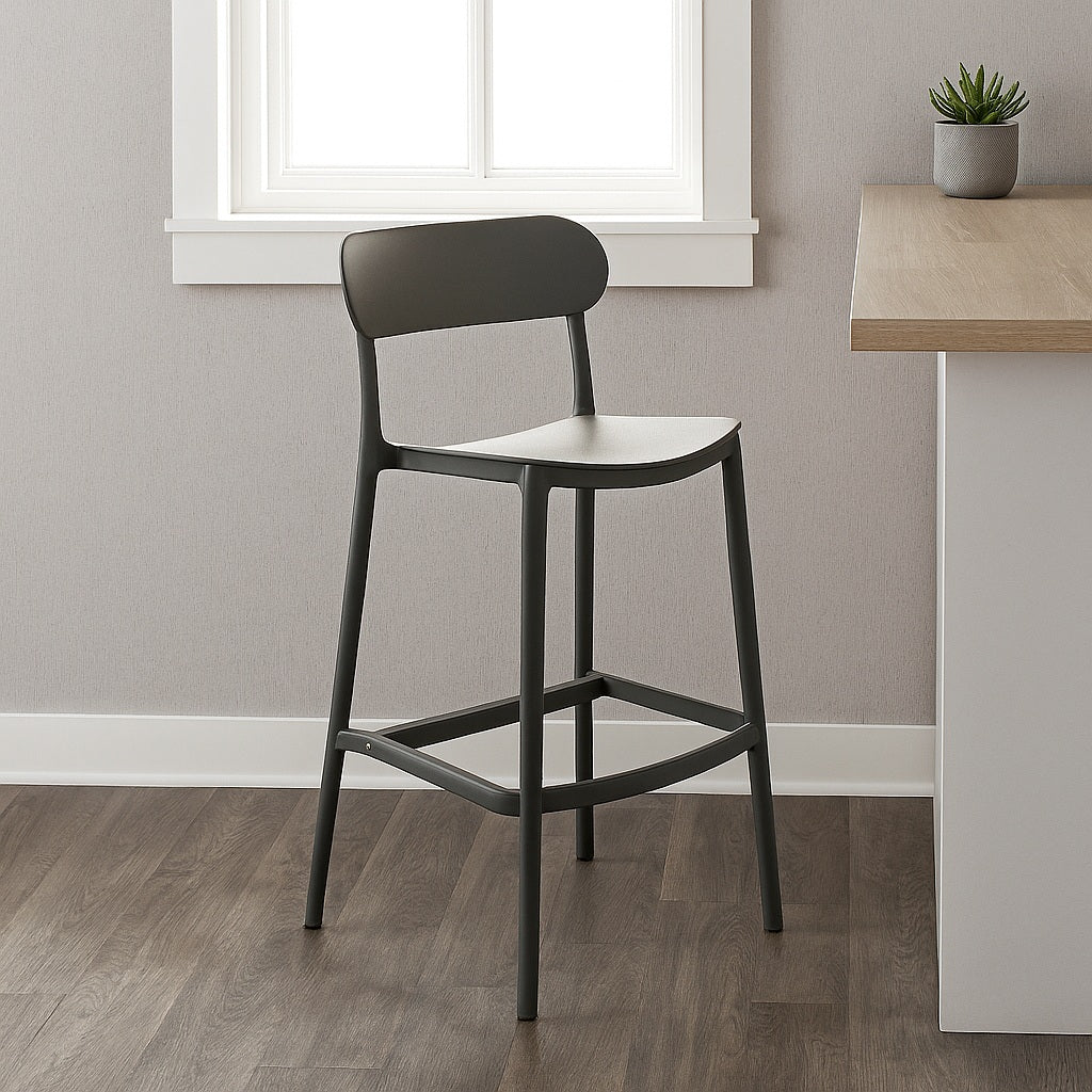 SGABELLO ELIA 48,5X37XH102CM GRIGIO