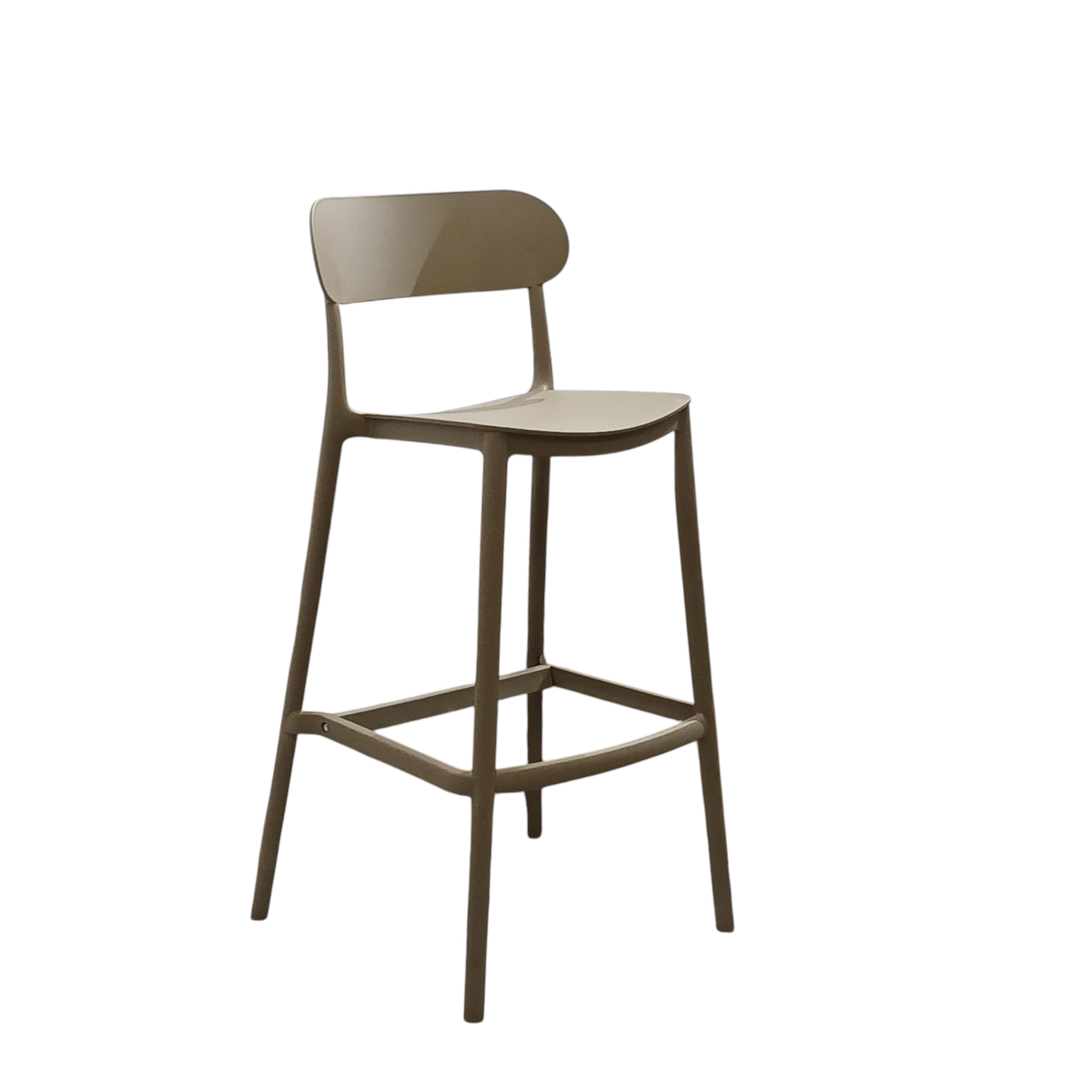 SGABELLO ELIA 48,5X37XH102CM BEIGE KHAKI.