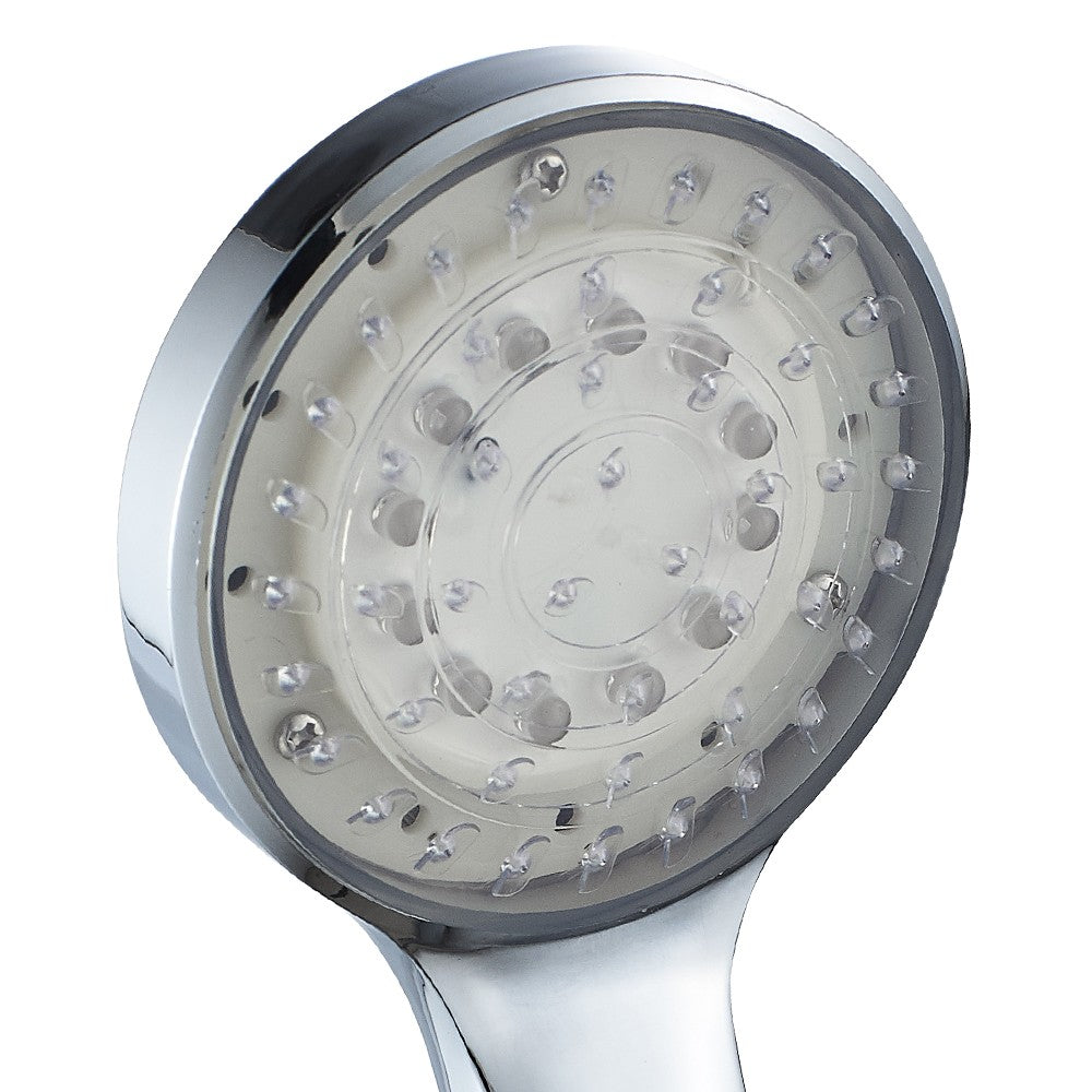 Doccino cromato a 1 getto con luci led - Serie Lumy