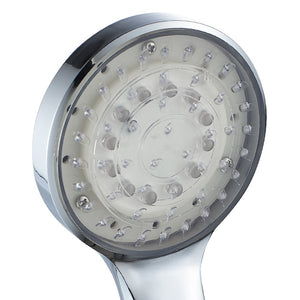 Doccino cromato a 1 getto con luci led - Serie Lumy