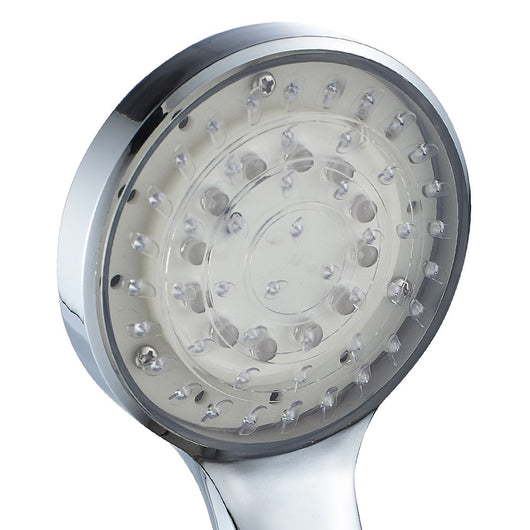 Doccino cromato a 1 getto con luci led - Serie Lumy