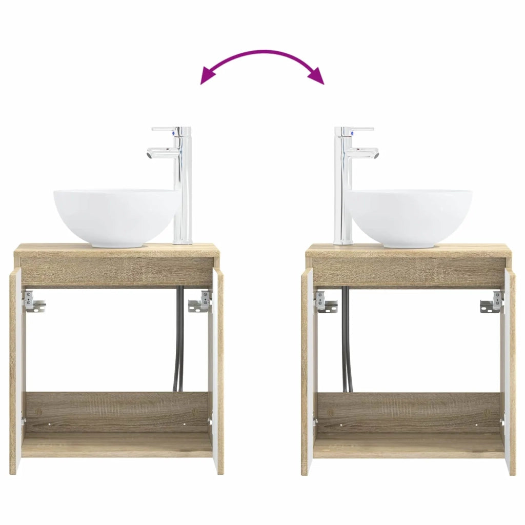 Set di mobili per il bagno 2 pz Rovere Sonoma 3406115