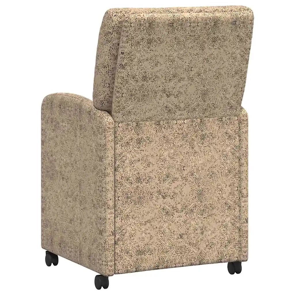 Sedie da Pranzo con Ruote 2 pcs Grigio chiaro 57 x 67 x 95 cm