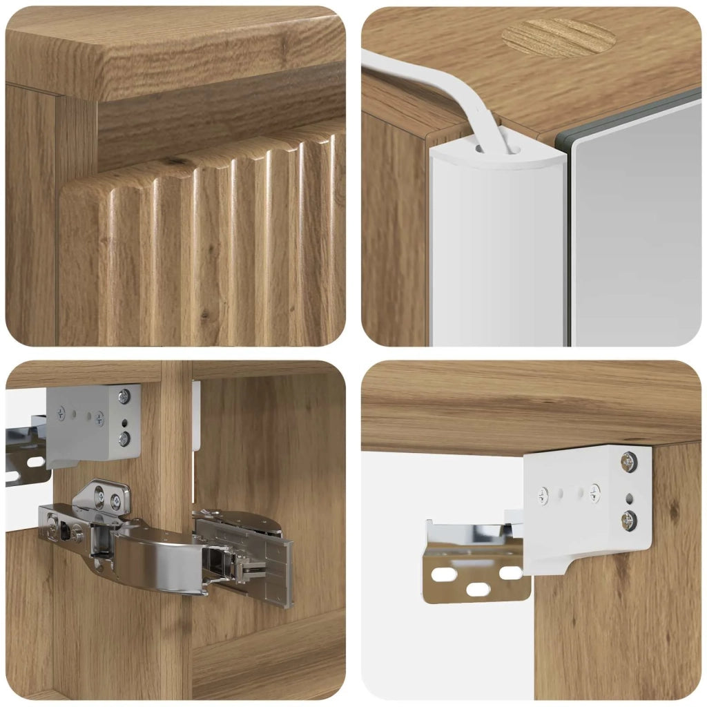 Set di mobili per il bagno 6 pcs Rovere Artigianale 3407222