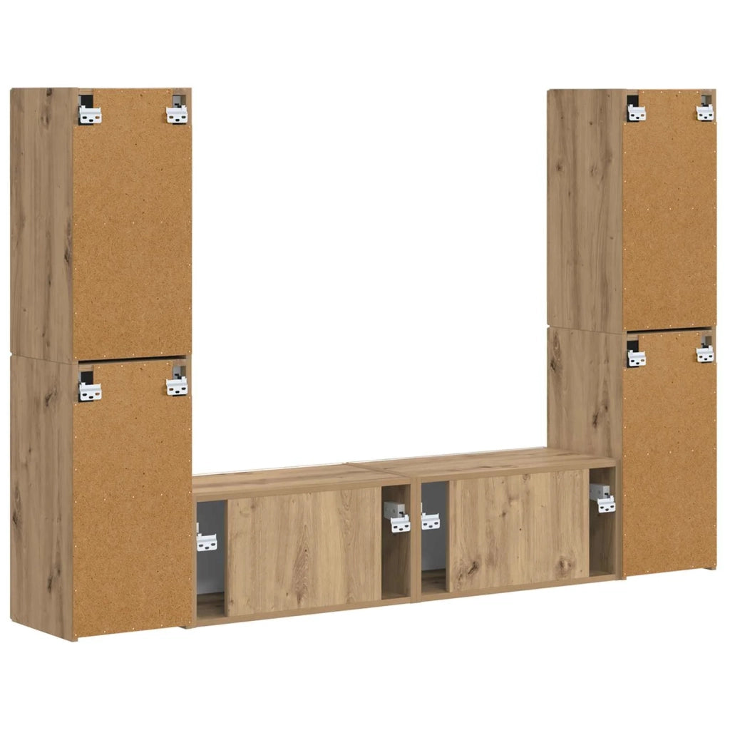 Set mobile TV 6 pcs Rovere artigianale Legno multistrato 3409113