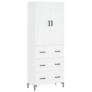 Buffet credenza cassettiera mobiletto mobile contenitore organizer cucina soggiorno salotto alto 69,5 x 34 x 180 cm legno ingegnerizzato bianco 02_0032649