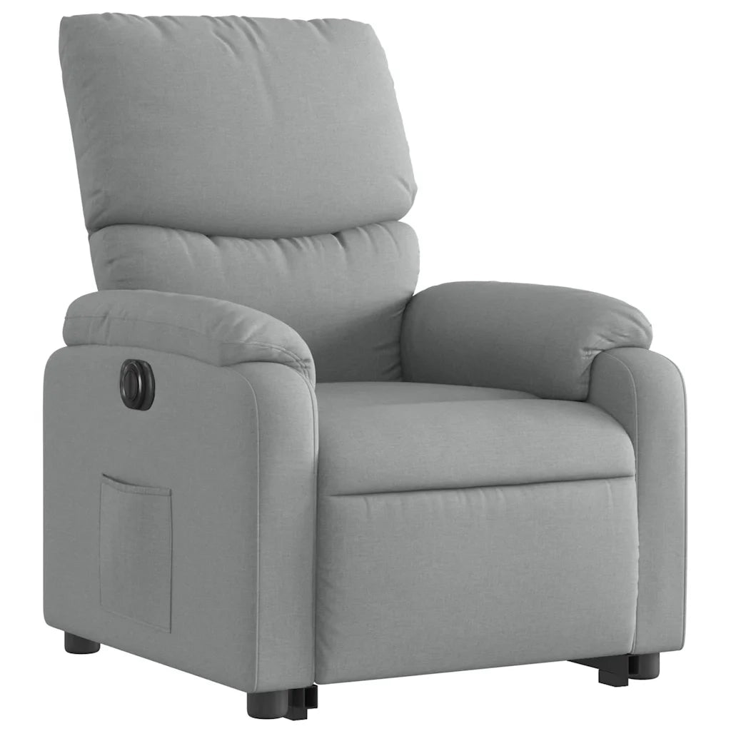 Poltrona Reclinante Alzapersona Elettrica Grigio Chiaro Tessuto 3204848