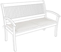 Cuscino per Panca 2 3 Posti da Esterno Poly Idrorepellente Sfoderabile Bizzotto Colore: Naturale 2 Posti