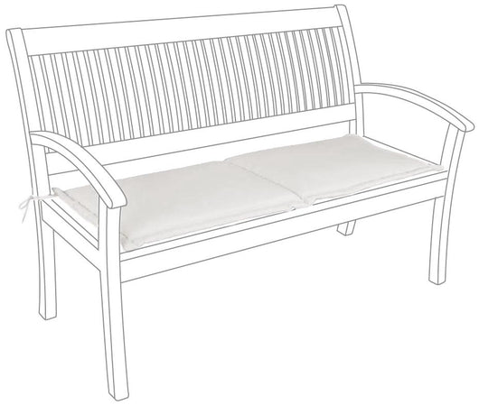 Cuscino per Panca 2 3 Posti da Esterno Poly Idrorepellente Sfoderabile Bizzotto Colore: Naturale 2 Posti