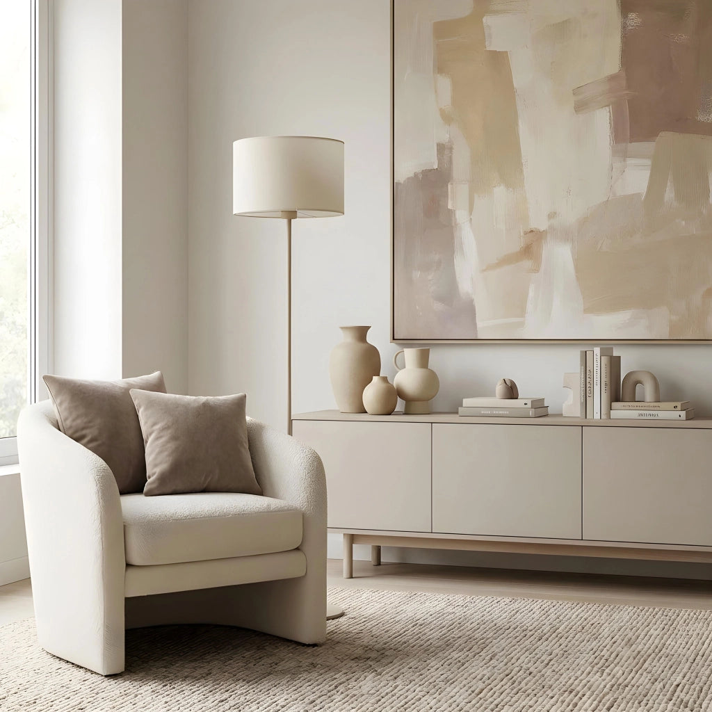 Lampada da terra beige classica Arden Luminex E27 1 luce