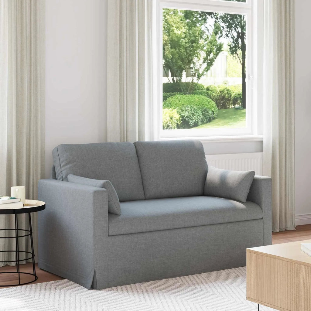 Divano Grigio chiaro 139 x 78 x 80 cm Tessuto