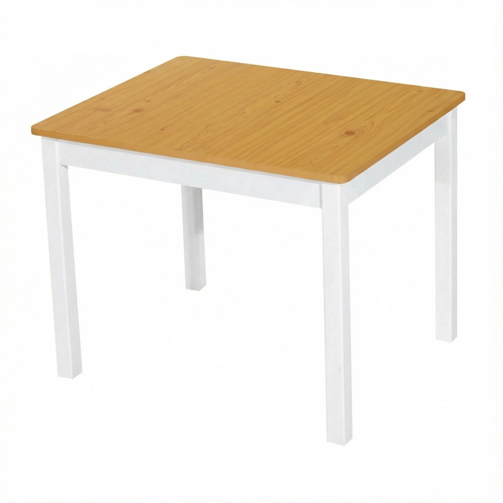 Tavolo bambini con 2 sedie e banco con cassetti ¨C zephmum ¨C bianco e naturale