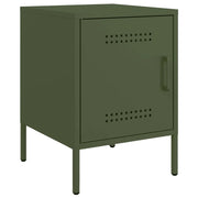 Comodino | Armadio da Notte | Mobiletto da notte Verde Oliva 36x39x50,5 cm in Acciaio