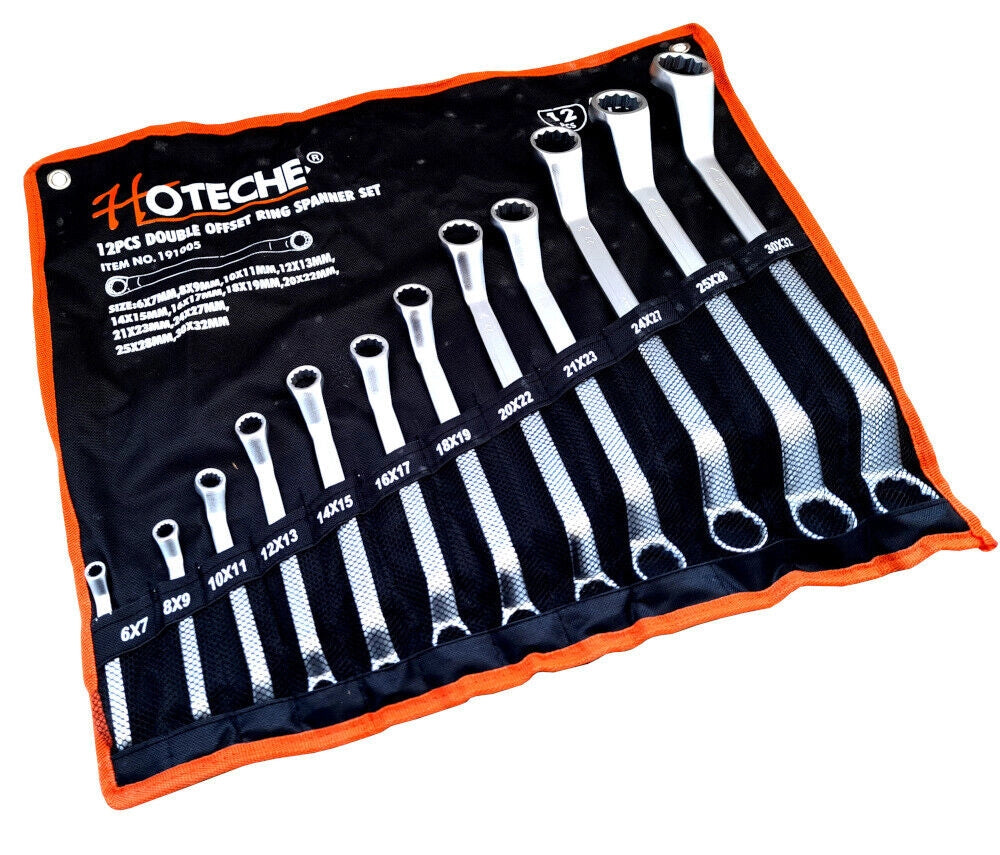 Serie set chiavi inglesi poligonali curve kit 12 pz astuccio 6-32mm Art.191005
