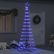 Albero di Natale LED con 295 LED Blu 250 cm Metallo
