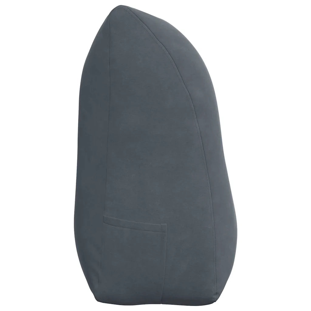 Cuscino per Schiena Grigio scuro 100 x 24 x 50 cm Velluto