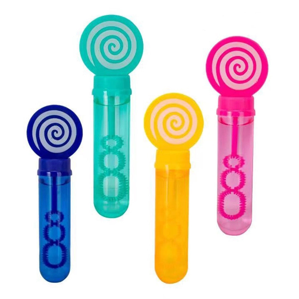 Trade Shop - Set 6pz Tubo Bolle Di Sapone Con Caramella Lecca-lecca Bacchetta Da 35ml Bambini 6560286 -