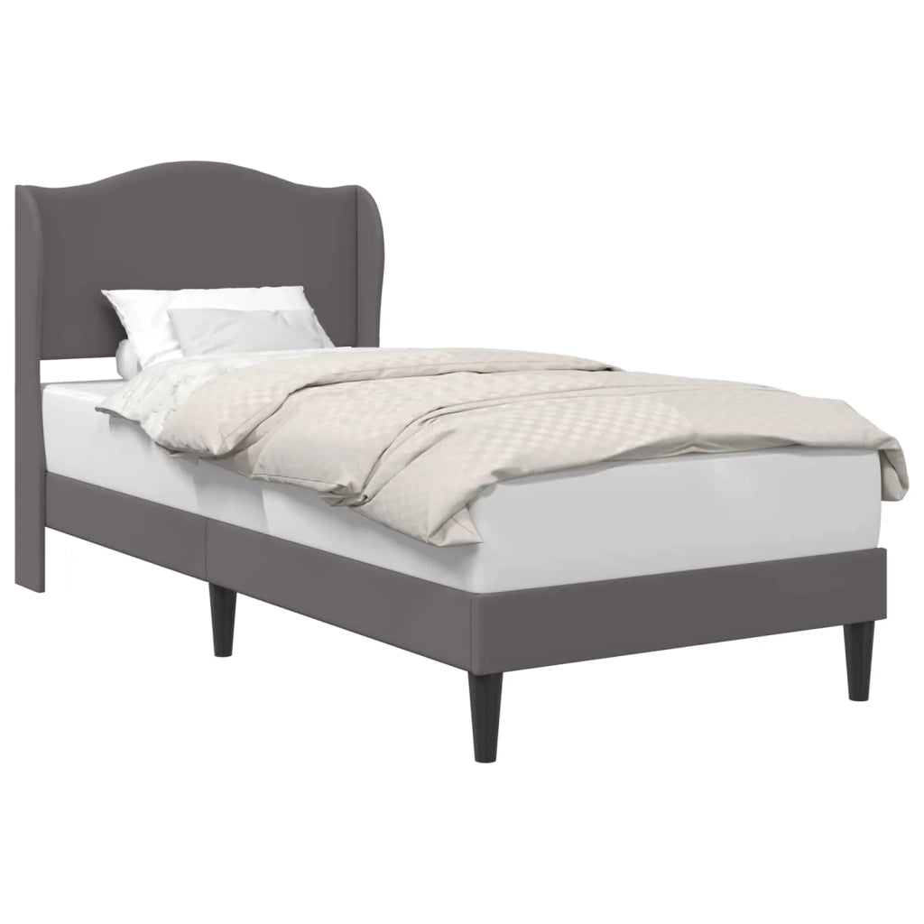 Struttura del letto con testiera Grigio 80 x 200 cm Similpelle 42027834